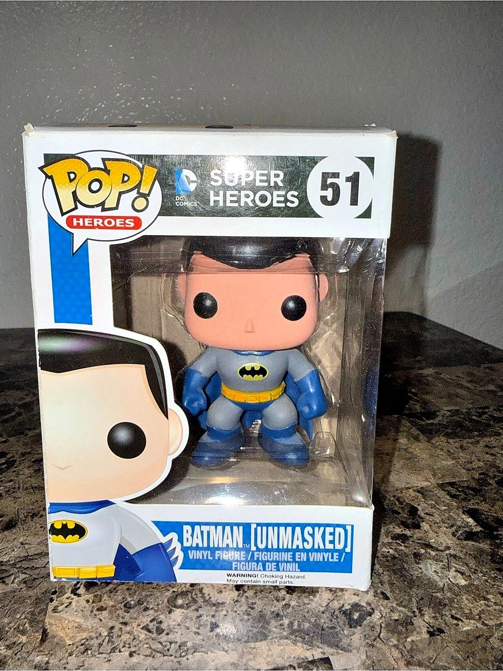 Funko Batman (Unmasked) #51 Vinyl Figure #51 in Blue & Black